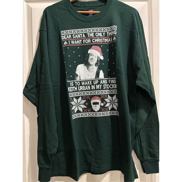 Keith Urban Christmas Long Sleeve size XL - Picture 1 of 2